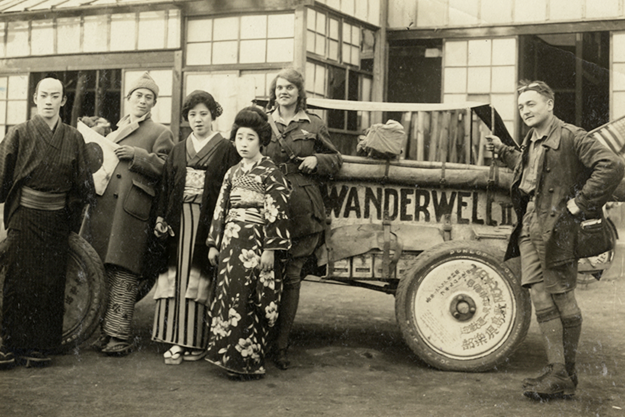 Aloha Wanderwell and Captain Wanderwall in Japan